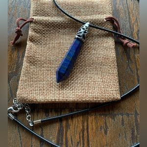 Lapis Lazuli Mens Necklace | Mens Crystal Necklace | Unisex Crystal Necklace